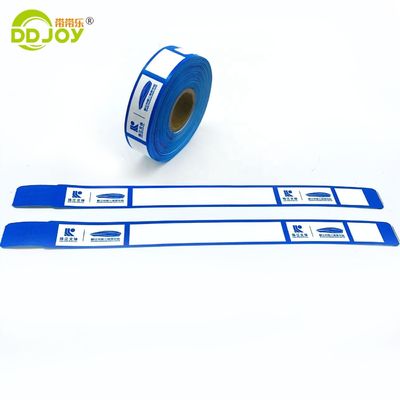Gepersonaliseerd Logo Blauw Synthetisch Papier Armband Armband Voor Scenic Toegangskaartjes
