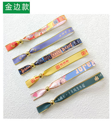 Custom Printing Satin Stoffen Armbanden voor eenmalige op Mode Event Festival Party