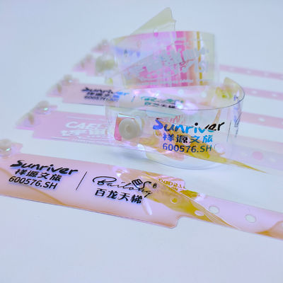 250*25mm/250*16mm aangepaste waterdichte kleuren kunststof armbanden voor bar nightclub