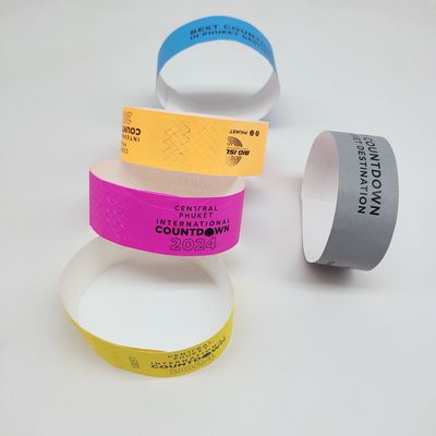 Gepersonaliseerde papieren polsbanden voor promoties 250*25mm/250*19mm Eenkleurige afdruk