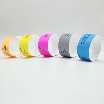 Gepersonaliseerde papieren polsbanden voor promoties 250*25mm/250*19mm Eenkleurige afdruk