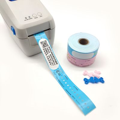 205*25mm Wegwerpmateriaal Waterdicht Qr-code Persoonlijk afdrukpapier Event Thermisch polsband