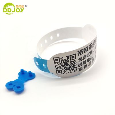 205*25mm Wegwerpmateriaal Waterdicht Qr-code Persoonlijk afdrukpapier Event Thermisch polsband