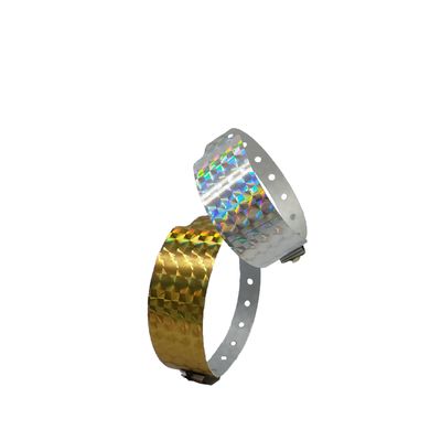 Aanpasbare L-vorm Holografisch Materiaal Armband voor Evenementen 250 * 25mm in Oranje