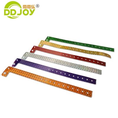 Aanpasbare L-vorm Holografisch Materiaal Armband voor Evenementen 250 * 25mm in Oranje
