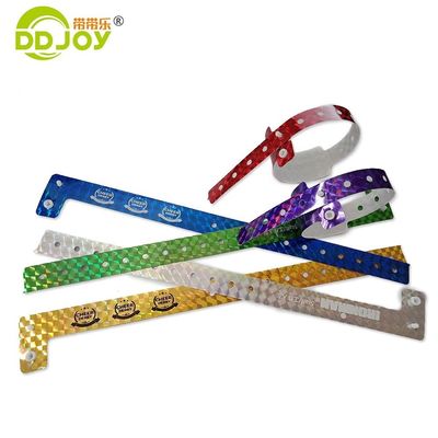 Aanpasbare L-vorm Holografisch Materiaal Armband voor Evenementen 250 * 25mm in Oranje