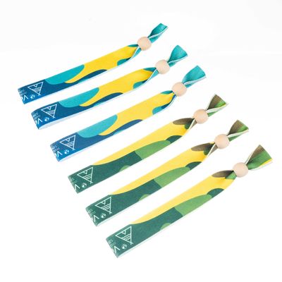 Custom Event Party Festival Armbanden in paarse satine stof met waterdicht ontwerp