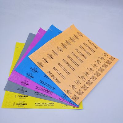 Waterdichte papieren armbanden voor evenementen 250*25mm/250*19mm Duurzaam en scheurbestendig