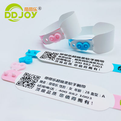 Waterdicht aangepast ID-armband voor het festivalpark Wegwerpbarcode QR-code-armband