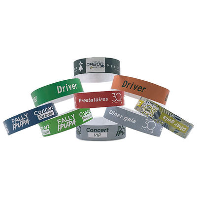 Solid Color Tyvek Armbanden voor evenementen Festival Aanpasbaar en waterdicht