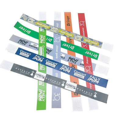 Solid Color Tyvek Armbanden voor evenementen Festival Aanpasbaar en waterdicht