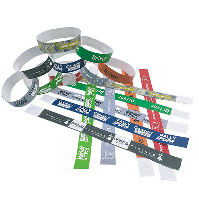 Solid Color Tyvek Armbanden voor evenementen Festival Aanpasbaar en waterdicht