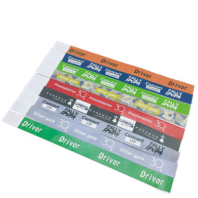Solid Color Tyvek Armbanden voor evenementen Festival Aanpasbaar en waterdicht