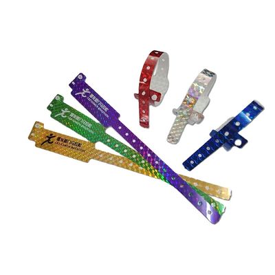 Blauwe aangepaste holografische polsband voor festival en concert 250*25mm/250*16mm Grootte
