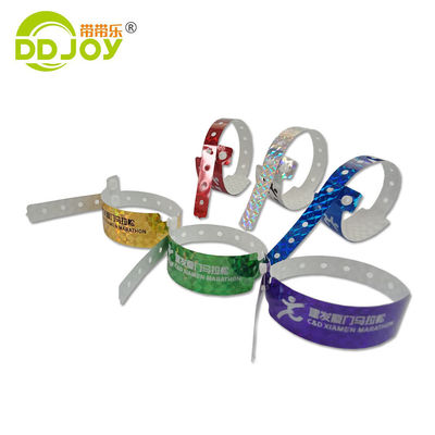 Blauwe aangepaste holografische polsband voor festival en concert 250*25mm/250*16mm Grootte