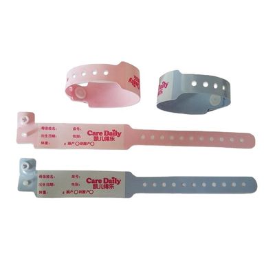 Gepersonaliseerde ziekenhuispatiënt liefdadigheid ID Vinyl PVC polsbanden met aangepaste band informatie