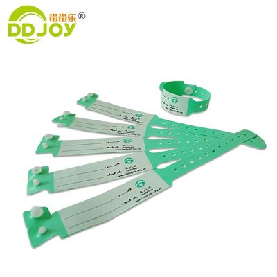 Gepersonaliseerde ziekenhuispatiënt liefdadigheid ID Vinyl PVC polsbanden met aangepaste band informatie