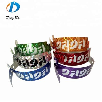 2023 Holografisch ID Armband Expositie en Concert Toegang Glitter Armbanden