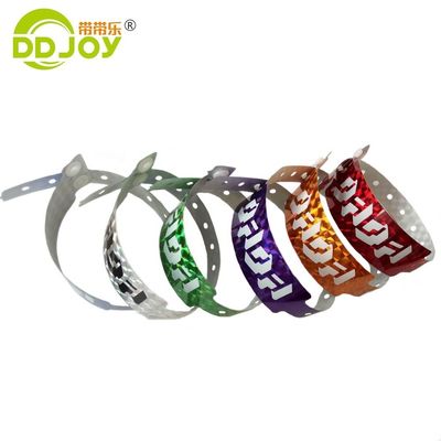 Custom Laser Glitter Holographic Plastic Party Armband Armband in groen voor Event
