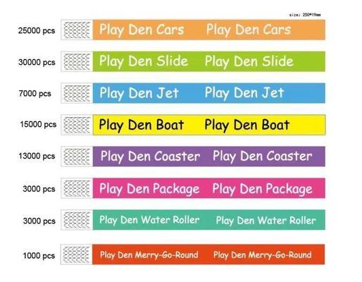 Tyvek papieren armband voor vakantieversiering in verschillende kleuren en ontwerpen in bulk