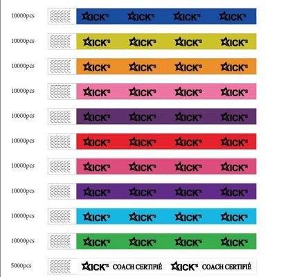 Tyvek papieren armband voor vakantieversiering in verschillende kleuren en ontwerpen in bulk