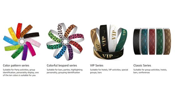 Tyvek papieren armband voor vakantieversiering in verschillende kleuren en ontwerpen in bulk