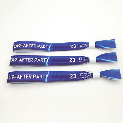 Custom Size One Time Brands Logo Text Printing Stof Evenement Festival Party Armbanden
