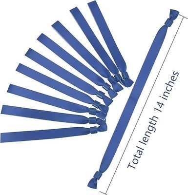 Custom Logo Text Printing Satin Stoffen Armbanden voor Event Festival Party One Time
