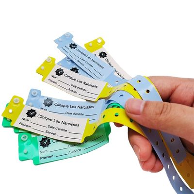 170*18mm Kindermaat PVC-ID-armband Custom wegwerp zacht plastic ziekenhuisarmband