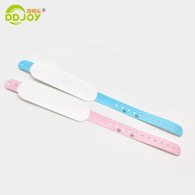 DD Joy Wegwerprol Volwassenenformaat Thermisch afdrukbaar Ziekenhuis ID polsband met blauw
