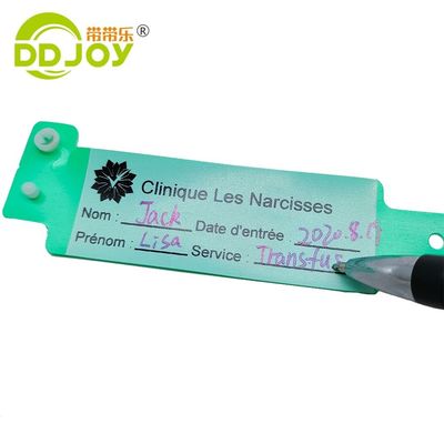 100pcs aangepaste schrijfbare ID armbanden voor kinderpark waterdichte patiënt polsband