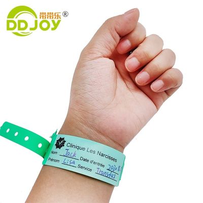 100pcs aangepaste schrijfbare ID armbanden voor kinderpark waterdichte patiënt polsband