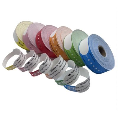 Volwassen patiënten Informatie ID Armband 257*32mm Customized Logo Waterdicht Direct Thermisch