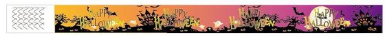 DDJOY 100pcs Happy Halloween Papier Armbanden Waterdicht Tyvek Armbanden voor Parken