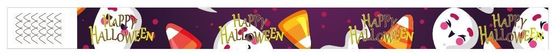 DDJOY 100pcs Happy Halloween Papier Armbanden Waterdicht Tyvek Armbanden voor Parken