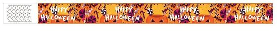 DDJOY 100pcs Happy Halloween Papier Armbanden Waterdicht Tyvek Armbanden voor Parken