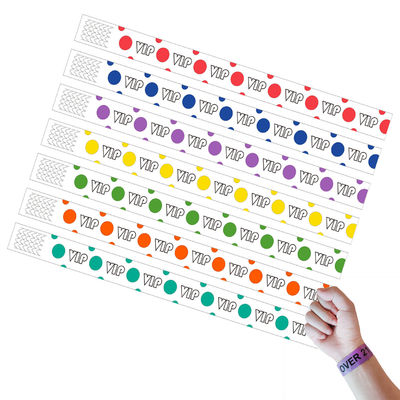 Geschenkbedrijf Evenementen 100pcs Tellen Papieren Armband Eenmalige VIP Armbanden met Logo