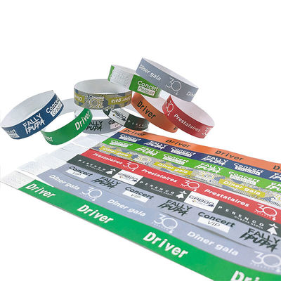 Geschenkbedrijf Evenementen 100pcs Tellen Papieren Armband Eenmalige VIP Armbanden met Logo