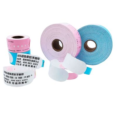 Persoonlijk gedrukt slot type armband Thermisch synthetisch papier polsband voor volwassenen en kinderen