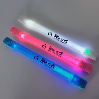 255.16*20mm Custom Printing LED Wristband voor feesten en evenementen Glowing in the Dark