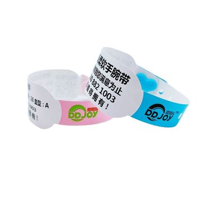 Persoonlijk gedrukt slot type armband Thermisch synthetisch papier polsband voor volwassenen en kinderen