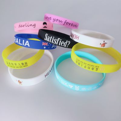 170*12*2mm Bandbreedte Glowing in Dark Custom Silicium Armband voor Evenementen Festival