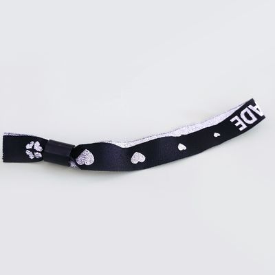 Aanpassen van het logo evenement festival lint satijn geweven armband stof polsband met kunstwerken