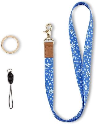 Gepersonaliseerde veiligheid Print Polyester Neck Lanyards met kaarthouders Sleutelhanger Mobiele telefoon