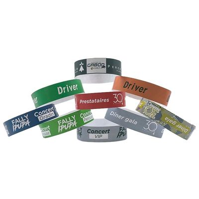 Eenkleurige afdruk 1' 3/4' Solid Color Inkjet Printable Tyvek Armbanden voor evenementen