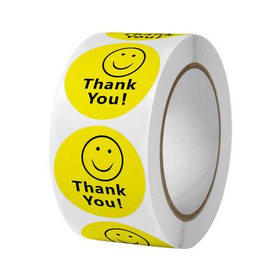 1 inch 25mm Custom Sticker Leuke regenboog Dank u Sticker voor cadeau decoratie