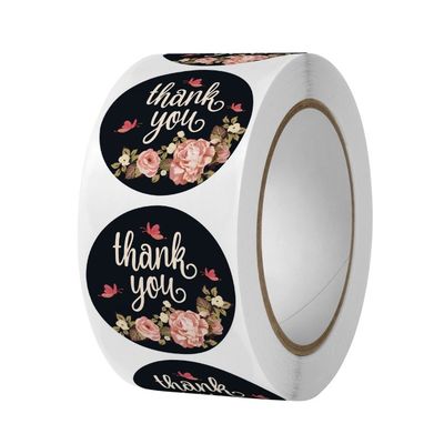 1 inch 25mm Custom Sticker Leuke regenboog Dank u Sticker voor cadeau decoratie