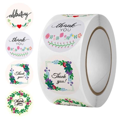 1 inch 25mm Custom Sticker Leuke regenboog Dank u Sticker voor cadeau decoratie