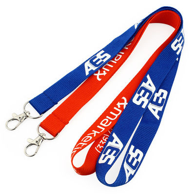 Custom Logo Sleutelhanger Neck Strap Lanyard Thermal Transfer Gedrukt voor kantoor Essentials