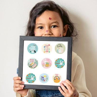 1 inch Rainbow Sticker Artwork Format AI/PDF/CDR Geschenk Decoratie